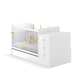 Baby Cotton Swinging-convertible Baby Bed (70x115-70x160 cm)
