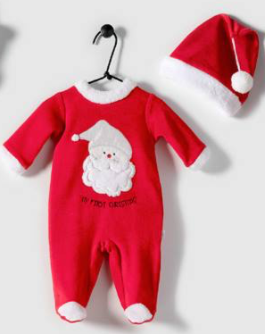 FIRST CHRISTMAS BABY JUMPSUIT