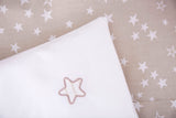 Mini babycot bedding set beige embroidery