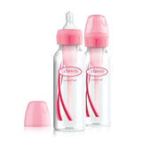 Natural Flow Options 2pk- 250ml Narrow Bottles (Pink)