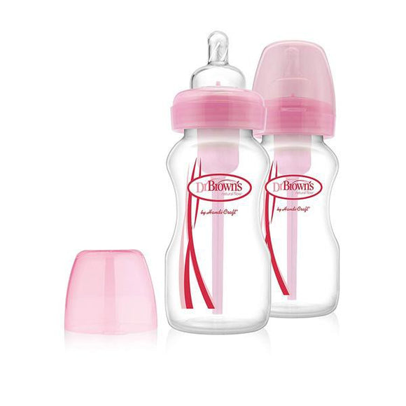 WB92305-ESX, 270 ml Wide-Neck Options Bottle, Pink 2-Pack