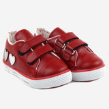 RED VECTOR WALKING AND SPORTS SHOES FOR CHILDREN