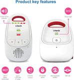 Digital Audio Baby Monitor, White/Red