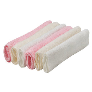 6 Pcs Woven Towel Handkerchief /Pink
