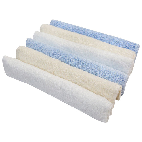 6 Pcs Woven Towel Handkerchief / blue