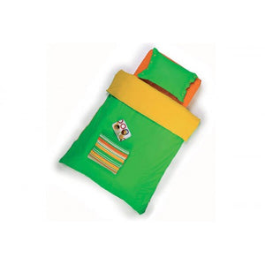 YELLOW GREEN BED CASE SET