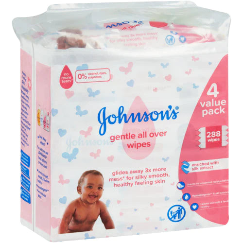 Baby Wipes Gentle All Over 72'S 2+2 Free