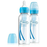Natural Flow Options 2pk- 250ml Narrow Bottles (Blue)