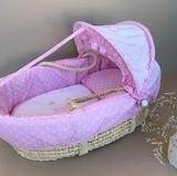 Woven basket with stand