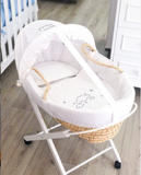 Woven basket with stand