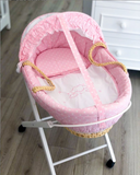 Woven basket with stand