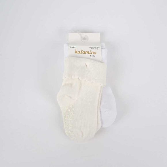 Anti-Slip Girly Baby Socks pack of 2