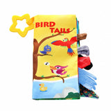 Educational cloth book with teether Bird tails