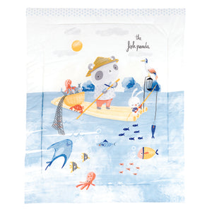 Quilted cotton ranforce blanket 90/110cm The Fish Panda
