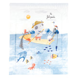 Quilted cotton ranforce blanket 90/110cm The Fish Panda