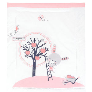 Quilted cotton ranforce blanket 90/110cm Pink Bunny