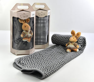 TAFYY BOXED TOY BLANKET / gray