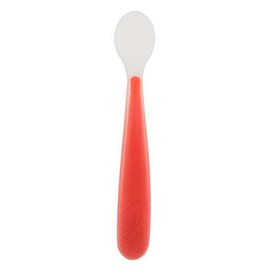Soft silicone spoon red 6m+ - Mommy And Me
