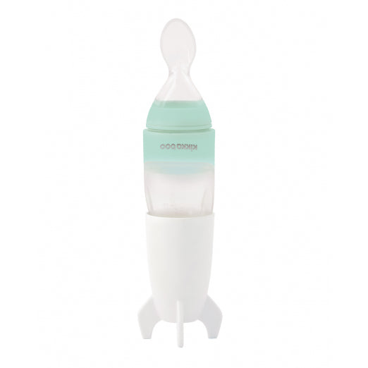 Silicone feeding bottle with spoon