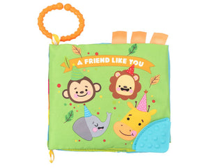 Educational cloth book with teether Friend like you