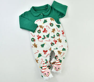 GREEN CHRISTMAS JUMPSUIT