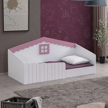 Castle Montessori Bed 90 x 190 cm pink