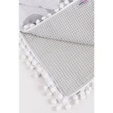 MUSLIN Blanket...Double Layer With Pompom
