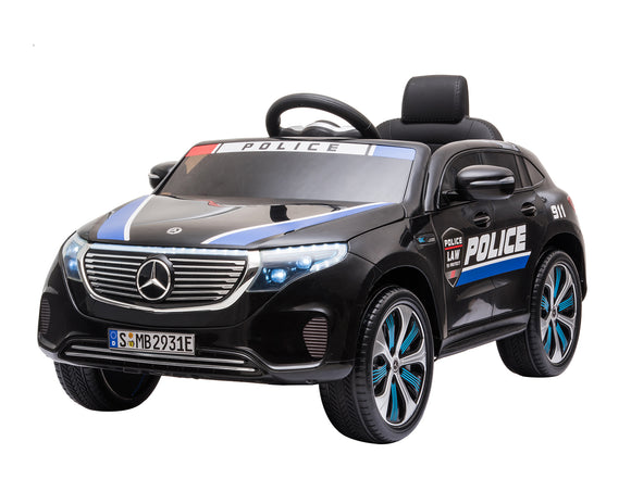 Rechargeable car Licensed Mercedes Benz EQC400 Police Black