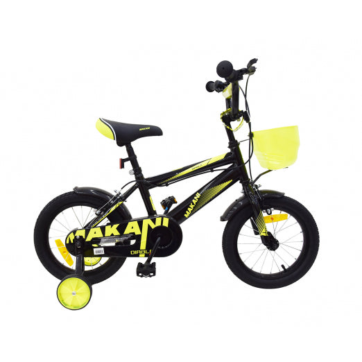 Makani Children Bicycle 16`` Diablo Black-Yellow