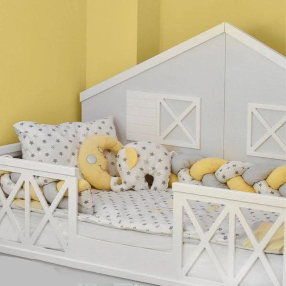 Baby Sleep Yellow Bedding set 6 pieces / 100x200 cm