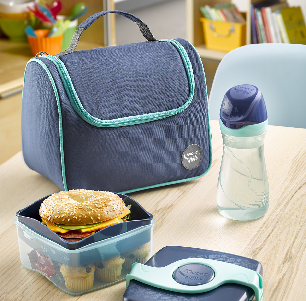 .com: Maped Picnik Concept Adult Easy-Clean Insulated Lunch Bag, One  Size, Eucalyptus Green: Home & Kitchen