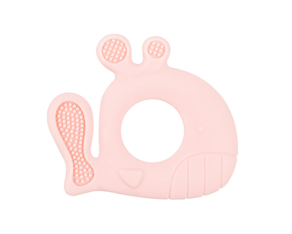 Silicone teether Whale Pink