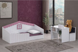 Castle Montessori Bed 90 x 190 cm pink