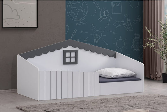 Castle Montessori Bed 90 x 190 cm gray